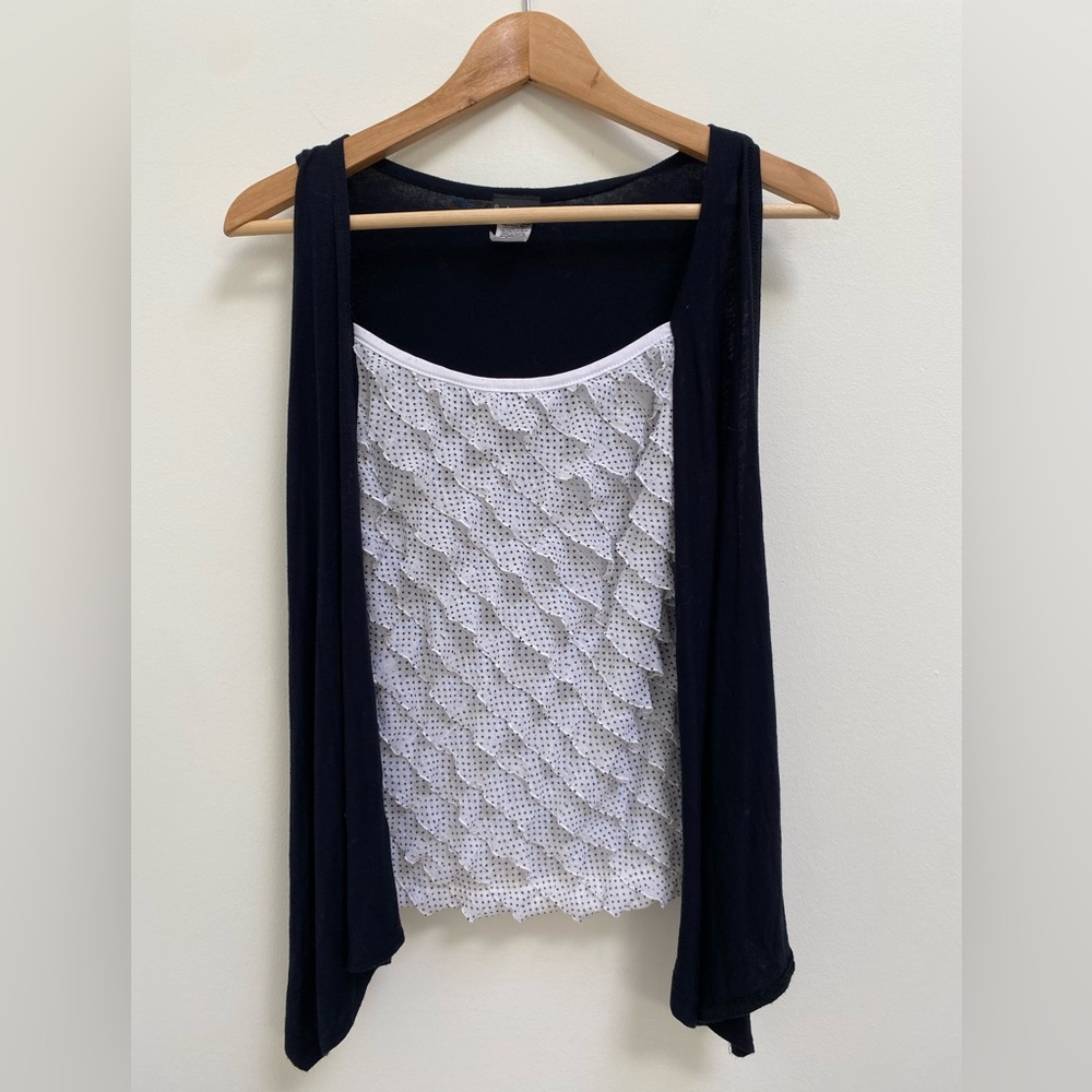 Women’s Black & White Layered Shirt